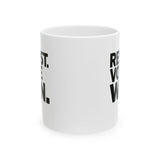 Resist. Vote. WIN Mug 11oz (White & Black)-Mug-The Original God Ain't Petty But I Am