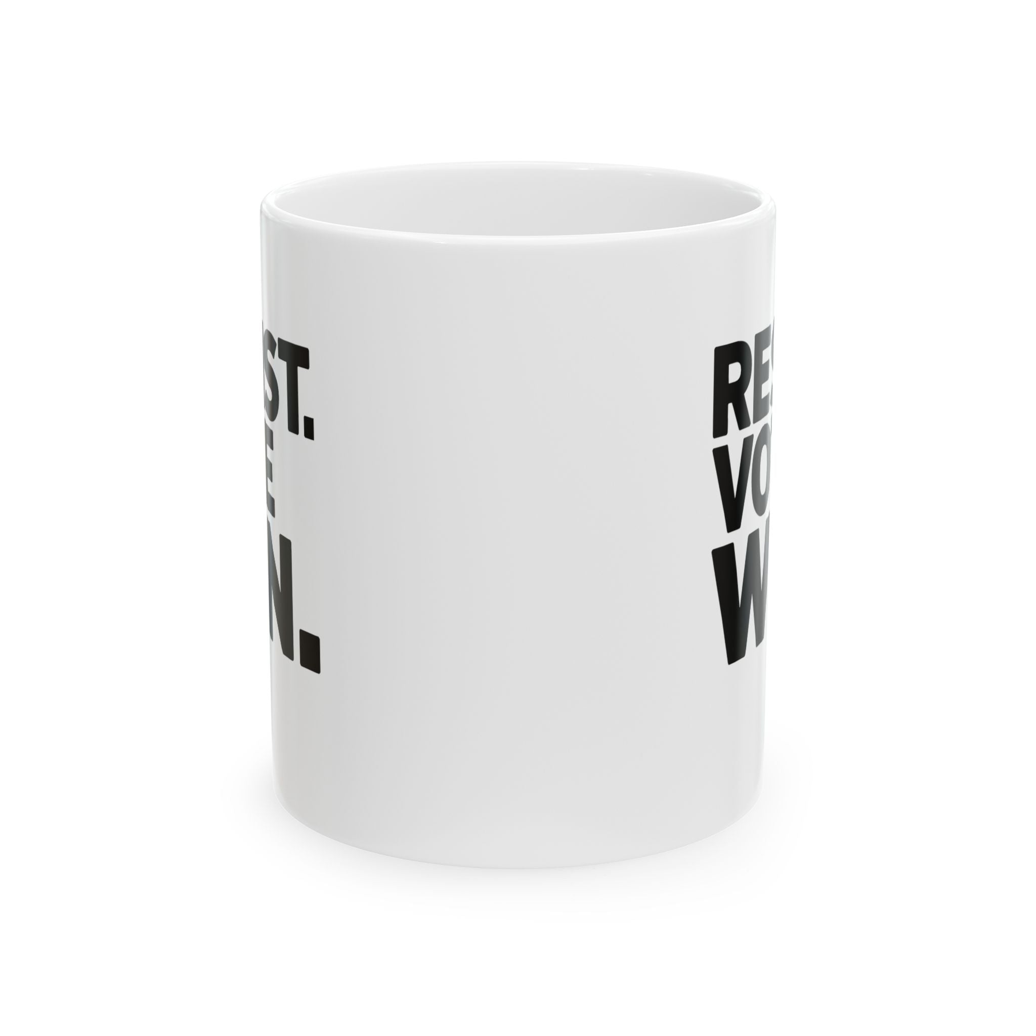Resist. Vote. WIN Mug 11oz (White & Black)-Mug-The Original God Ain't Petty But I Am