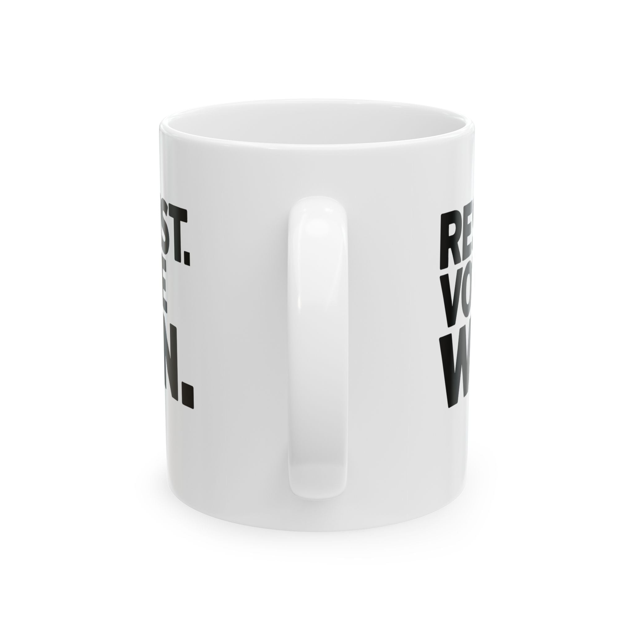 Resist. Vote. WIN Mug 11oz (White & Black)-Mug-The Original God Ain't Petty But I Am