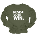 Resist. Vote. WIN Unisex Long Sleeved Tee-Long Sleeved T-Shirt-The Original God Ain't Petty But I Am