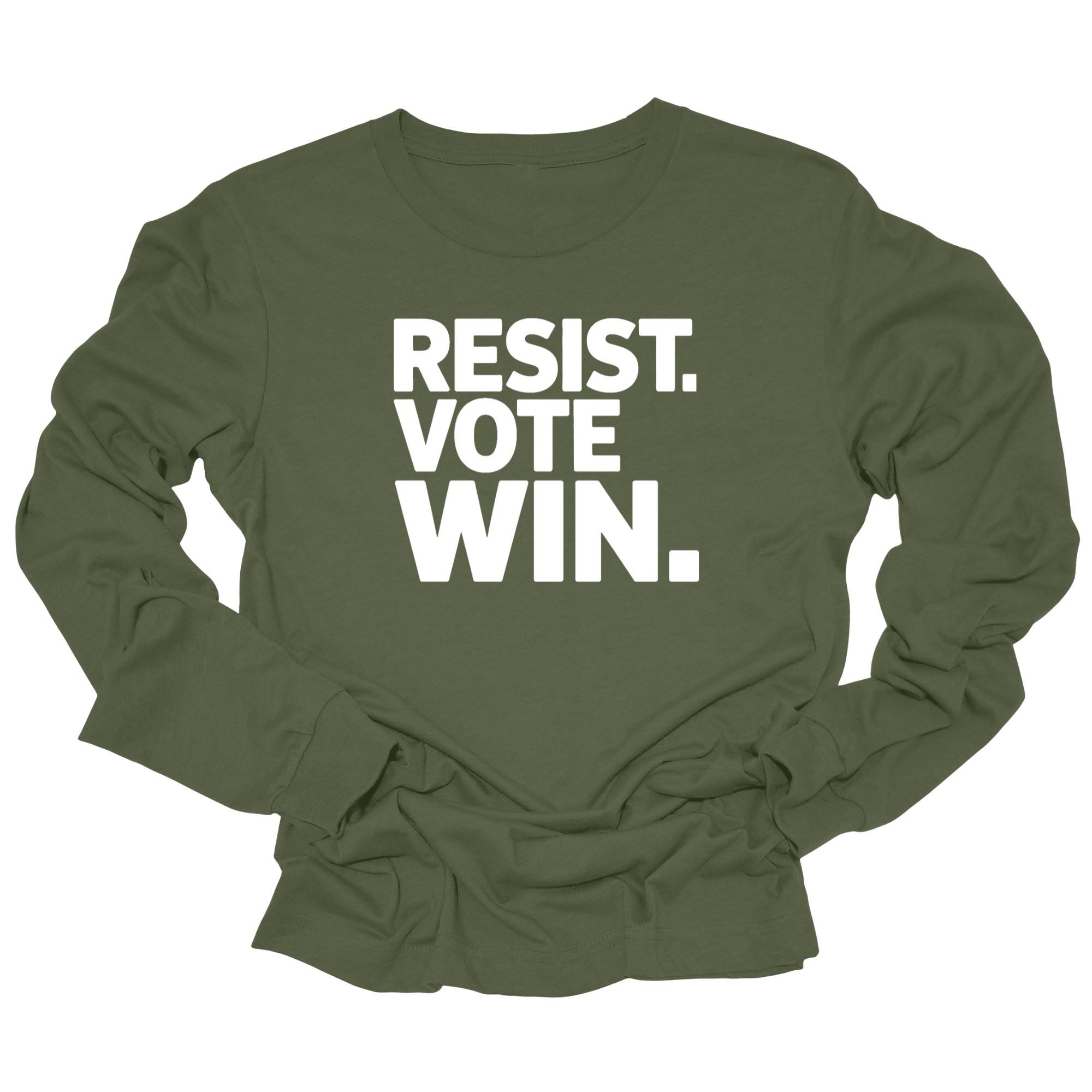 Resist. Vote. WIN Unisex Long Sleeved Tee-Long Sleeved T-Shirt-The Original God Ain't Petty But I Am
