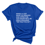 Screaming We Told You So This Unisex Tee-T-Shirt-The Original God Ain't Petty But I Am