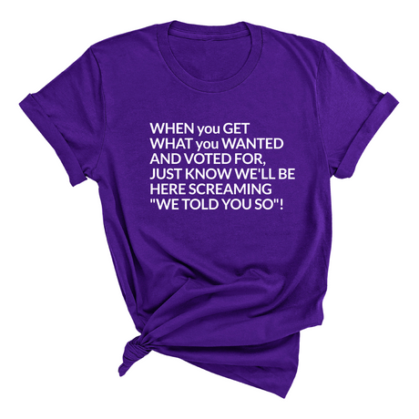 Screaming We Told You So This Unisex Tee-T-Shirt-The Original God Ain't Petty But I Am