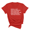 Screaming We Told You So This Unisex Tee-T-Shirt-The Original God Ain't Petty But I Am