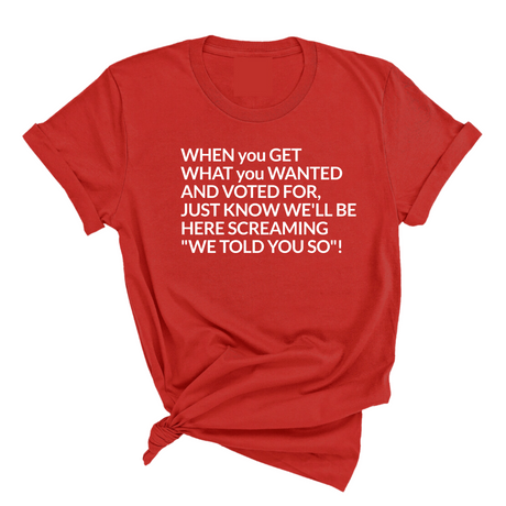 Screaming We Told You So This Unisex Tee-T-Shirt-The Original God Ain't Petty But I Am