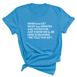 Screaming We Told You So This Unisex Tee-T-Shirt-The Original God Ain't Petty But I Am