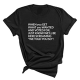 Screaming We Told You So This Unisex Tee-T-Shirt-The Original God Ain't Petty But I Am