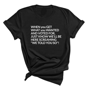 Screaming We Told You So This Unisex Tee-T-Shirt-The Original God Ain't Petty But I Am