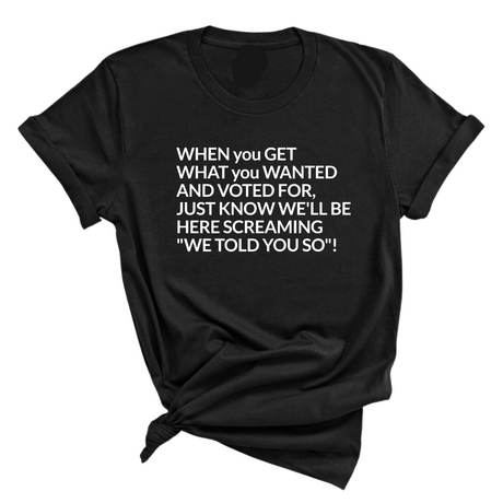 Screaming We Told You So This Unisex Tee-T-Shirt-The Original God Ain't Petty But I Am