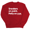 Sneakers on point. Petty On Cue Unisex Sweatshirt-Sweatshirt-The Original God Ain't Petty But I Am