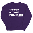 Sneakers on point. Petty On Cue Unisex Sweatshirt-Sweatshirt-The Original God Ain't Petty But I Am