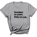 Sneakers on point. Petty On Cue Unisex Tee-T-Shirt-The Original God Ain't Petty But I Am