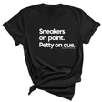 Sneakers on point. Petty On Cue Unisex Tee-T-Shirt-The Original God Ain't Petty But I Am