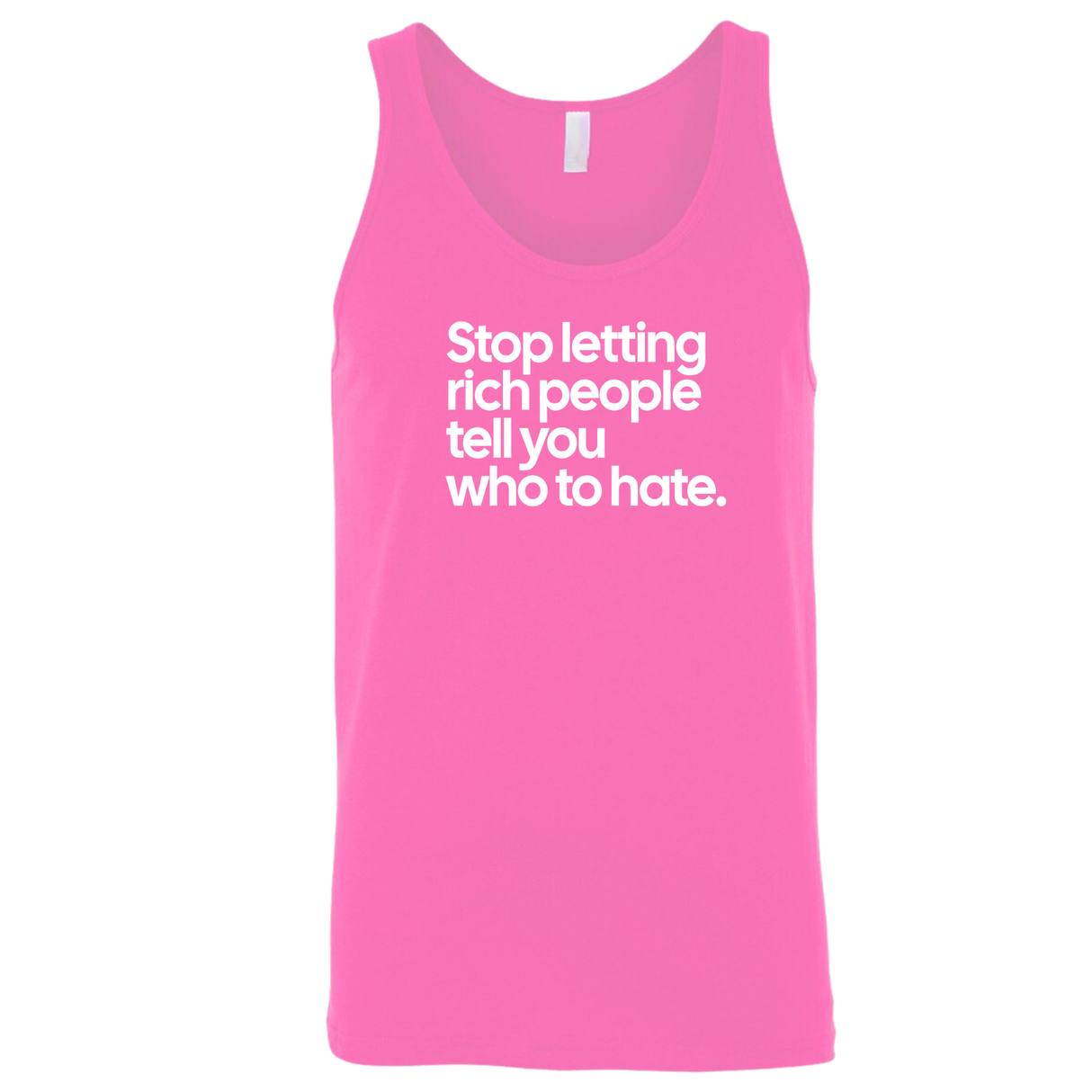 Stop Letting Rich People Tell You Who to Hate Unisex Tank Top-T-Shirt-The Original God Ain't Petty But I Am