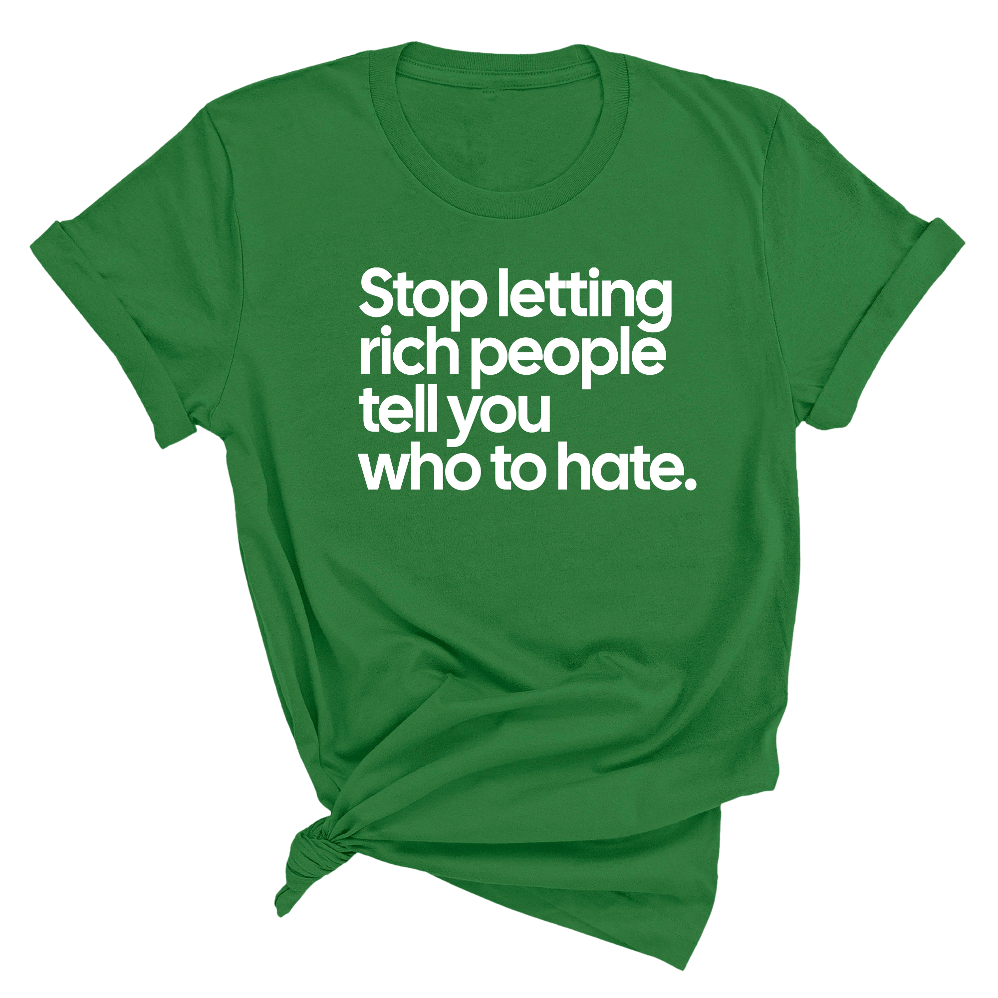 Stop Letting Rich People Tell You Who to Hate Unisex Tee-T-Shirt-The Original God Ain't Petty But I Am