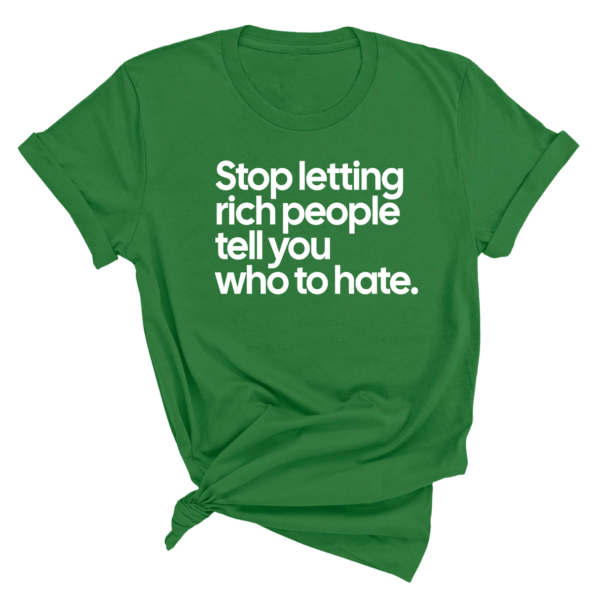 Stop Letting Rich People Tell You Who to Hate Unisex Tee-T-Shirt-The Original God Ain't Petty But I Am