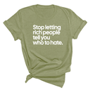 Stop Letting Rich People Tell You Who to Hate Unisex Tee-T-Shirt-The Original God Ain't Petty But I Am