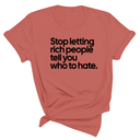 Stop Letting Rich People Tell You Who to Hate Unisex Tee-T-Shirt-The Original God Ain't Petty But I Am