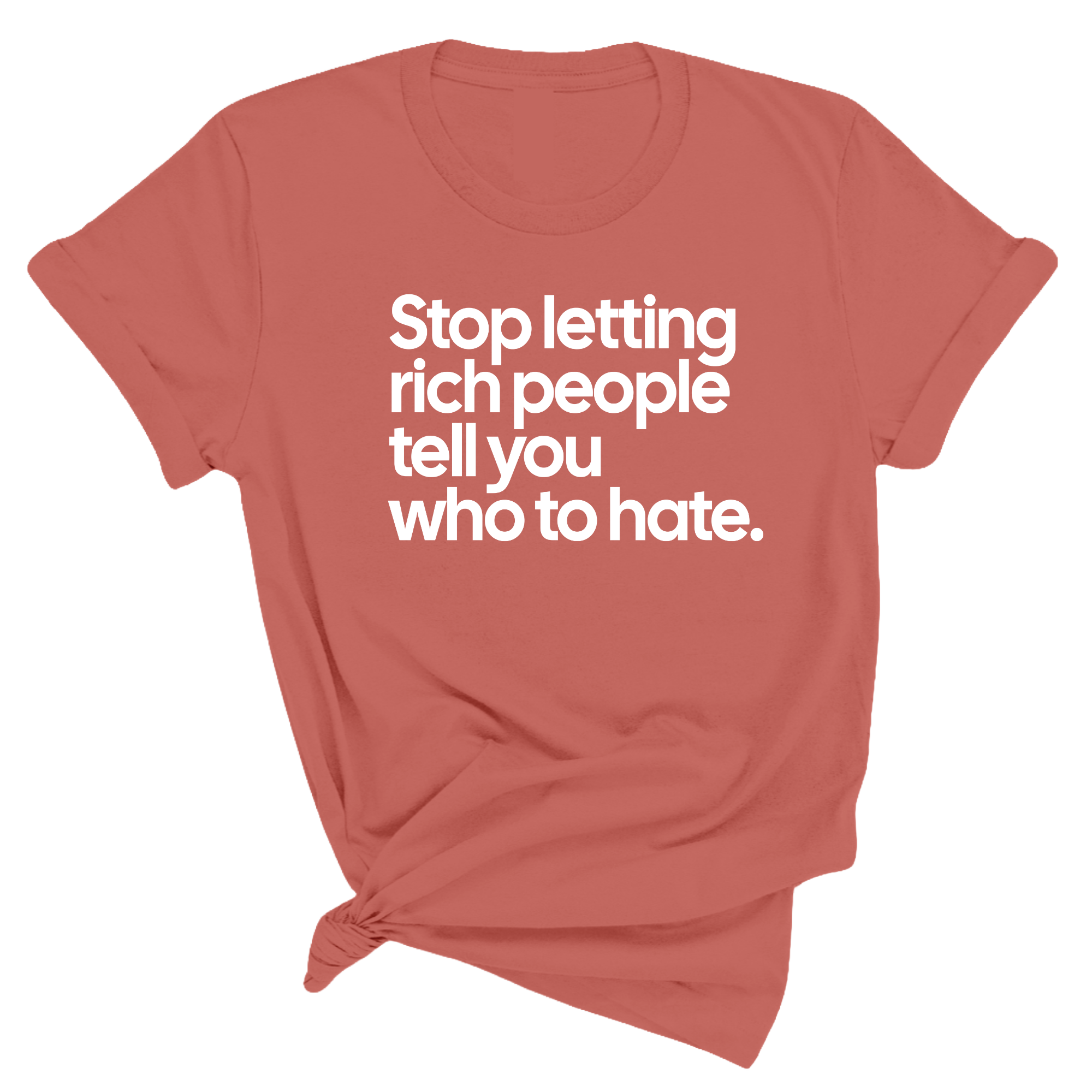 Stop Letting Rich People Tell You Who to Hate Unisex Tee-T-Shirt-The Original God Ain't Petty But I Am