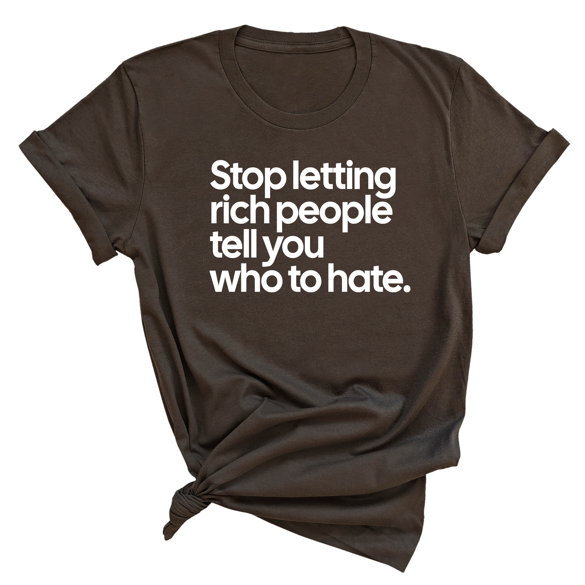Stop Letting Rich People Tell You Who to Hate Unisex Tee-T-Shirt-The Original God Ain't Petty But I Am