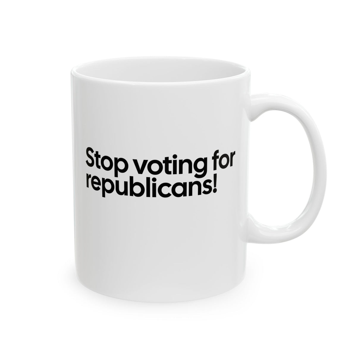 Stop Voting for Republicans Mug 11oz (White & Black)-Mug-The Original God Ain't Petty But I Am