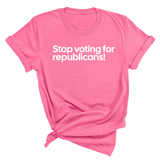 Stop Voting for Republicans Unisex Tee-T-Shirt-The Original God Ain't Petty But I Am