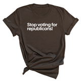 Stop Voting for Republicans Unisex Tee-T-Shirt-The Original God Ain't Petty But I Am