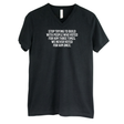 Stop trying to build with people who voted for him three times. We never voted from him once *BLACK V-NECK* Unisex Tee-T-Shirt-The Original God Ain't Petty But I Am