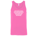 Stop trying to build with people who voted for him three times. We never voted from him once Unisex Tank Top-T-Shirt-The Original God Ain't Petty But I Am