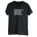 Support the Troops Should Include Believing Them When They Say They’re Not Okay *BLACK V-NECK* Unisex Tee-T-Shirt-The Original God Ain't Petty But I Am