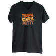 Thankful Grateful Petty *BLACK V-NECK* Unisex Tee (Fall Colors 🍁)-T-Shirt-The Original God Ain't Petty But I Am