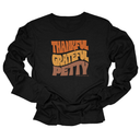 Thankful Grateful Petty Unisex Long Sleeved Tee (Fall Colors 🍁)-Long Sleeved T-Shirt-The Original God Ain't Petty But I Am