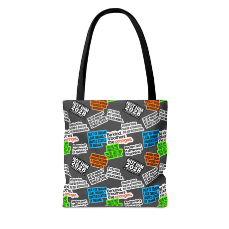 The Bag Has Opinions | Politically Petty Sticker Collage Tote Bag-Bags-The Original God Ain't Petty But I Am