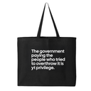 The Government Paying the People Who Tried to Overthrow It Is YT Privilege Tote bag-Tote Bag-The Original God Ain't Petty But I Am