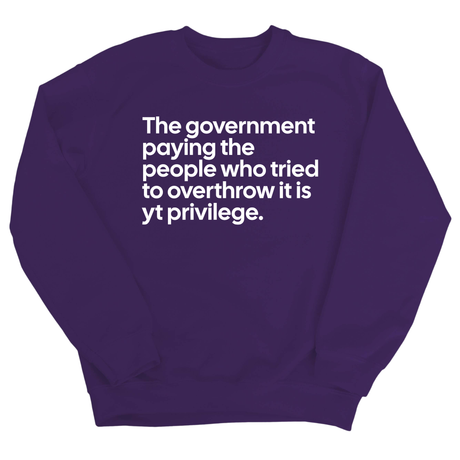 The Government Paying the People Who Tried to Overthrow It Is YT Privilege Unisex Sweatshirt-Sweatshirt-The Original God Ain't Petty But I Am