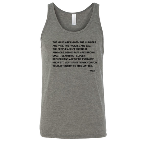 The Maps Are Rigged. Unhinged Rant Unisex Tee Tank Top-T-Shirt-The Original God Ain't Petty But I Am