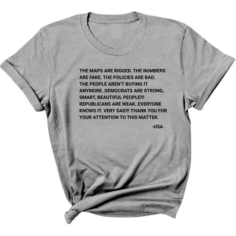 The Maps Are Rigged. Unhinged Rant Unisex Tee-T-Shirt-The Original God Ain't Petty But I Am