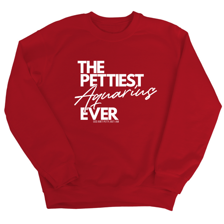 The Pettiest Aquarius Ever Unisex Sweatshirt-Sweatshirt-The Original God Ain't Petty But I Am