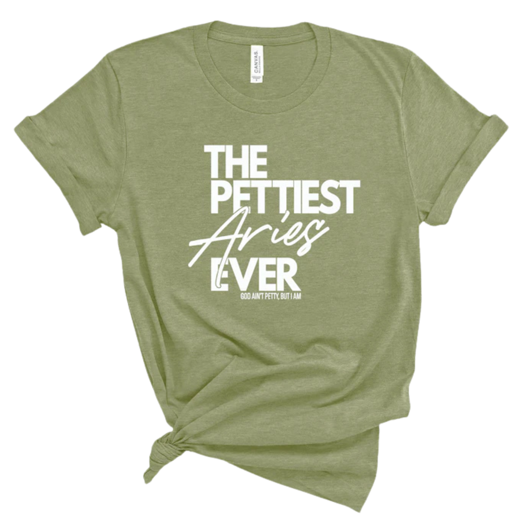 The Pettiest Aries Ever Unisex Tee-T-Shirt-The Original God Ain't Petty But I Am