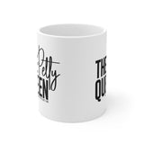 The Petty Queen Mug 11oz (White/Black)-Mug-The Original God Ain't Petty But I Am
