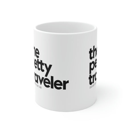 The Petty Traveler Mug 11oz (White/Black)-Mug-The Original God Ain't Petty But I Am
