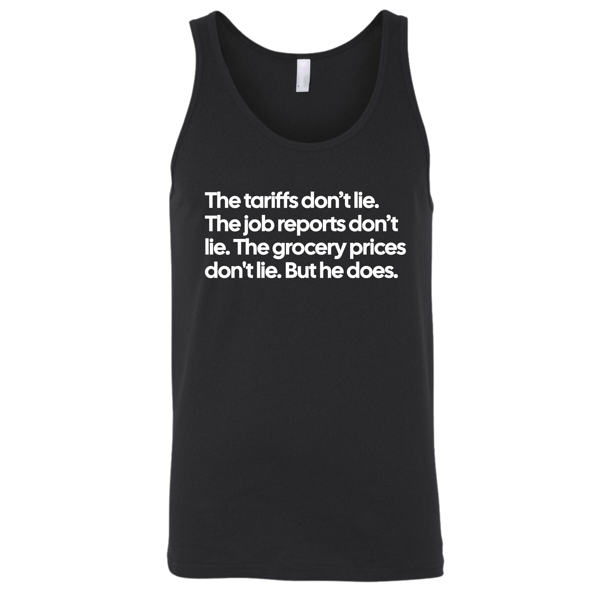 The Tariffs don’t lie. Job reports don’t lie. The grocery prices don't lie. But he Does Unisex Tank Top-T-Shirt-The Original God Ain't Petty But I Am