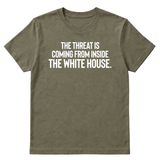 The Threat Is Coming From Inside the White House Unisex Tee-T-Shirt-The Original God Ain't Petty But I Am