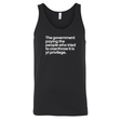 The government paying the people who tried to overthrow it is white privilege Unisex Tank Top-T-Shirt-The Original God Ain't Petty But I Am