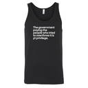 The government paying the people who tried to overthrow it is white privilege Unisex Tank Top-T-Shirt-The Original God Ain't Petty But I Am