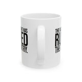The racist right has ruined the country Mug 11oz (White & Black)-Mug-The Original God Ain't Petty But I Am