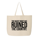The racist right has ruined the country Tote bag-Tote Bag-The Original God Ain't Petty But I Am