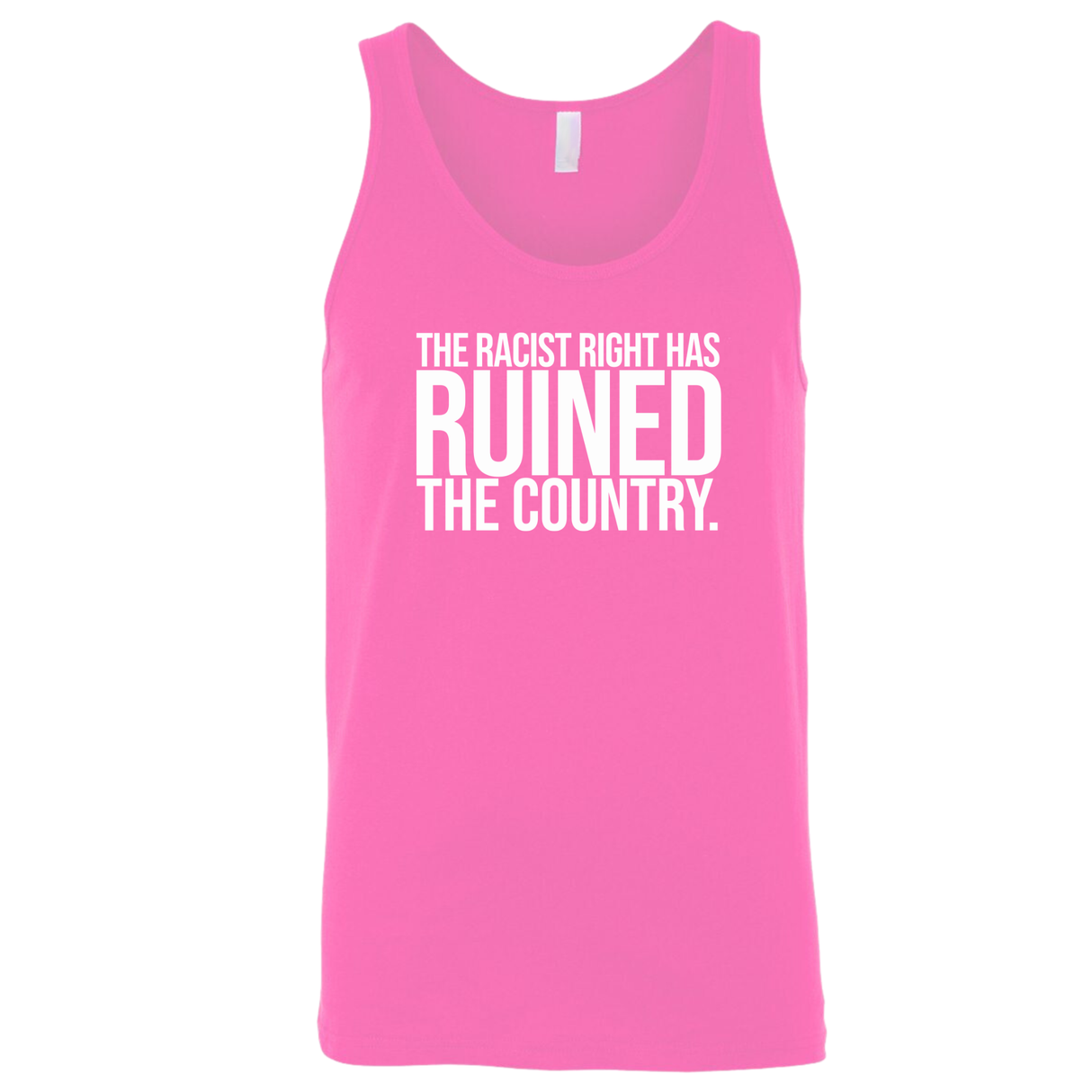 The racist right has ruined the country Unisex Tank Top-T-Shirt-The Original God Ain't Petty But I Am