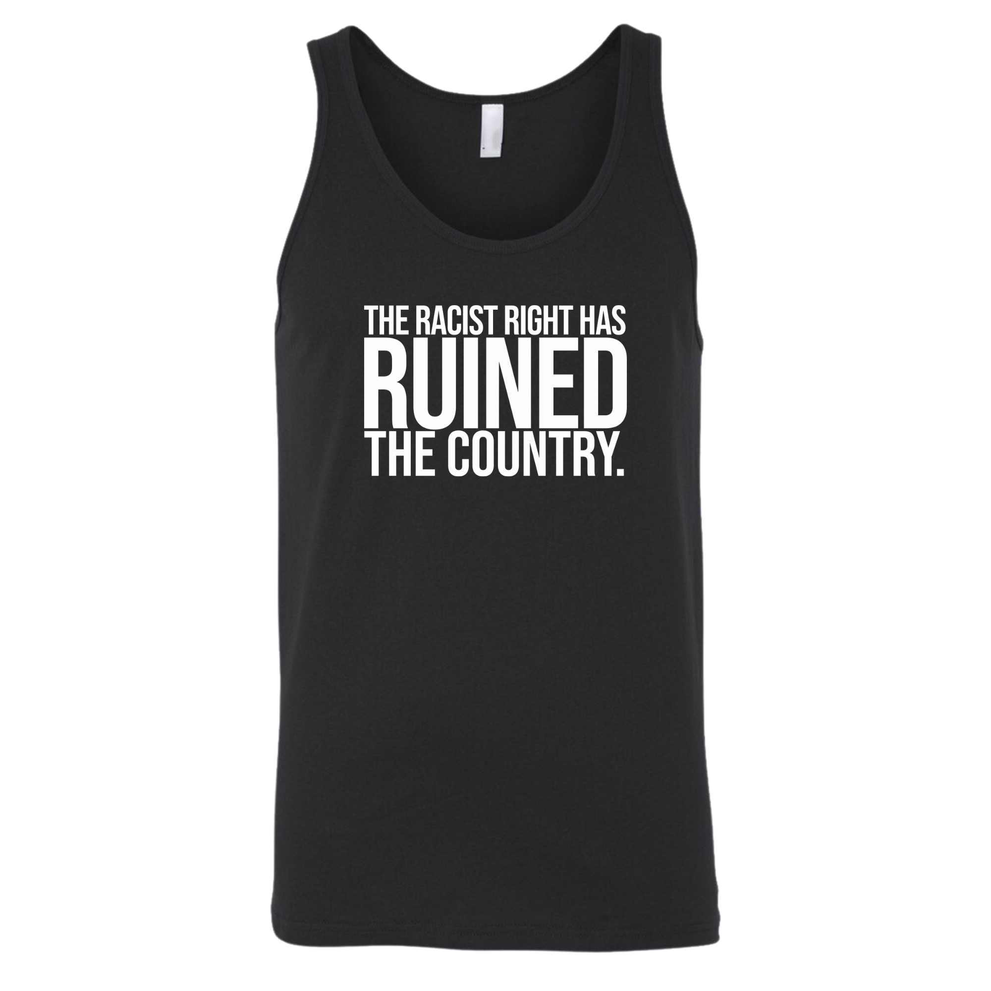 The racist right has ruined the country Unisex Tank Top-T-Shirt-The Original God Ain't Petty But I Am
