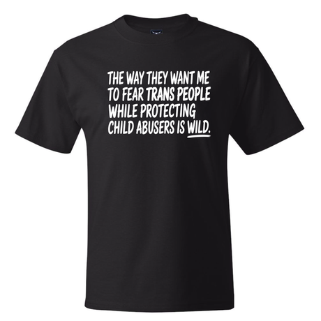 The way they want me to fear trans people while protecting child abusers is wild *BLACK TALL TEE* Unisex Tee-T-Shirt-The Original God Ain't Petty But I Am